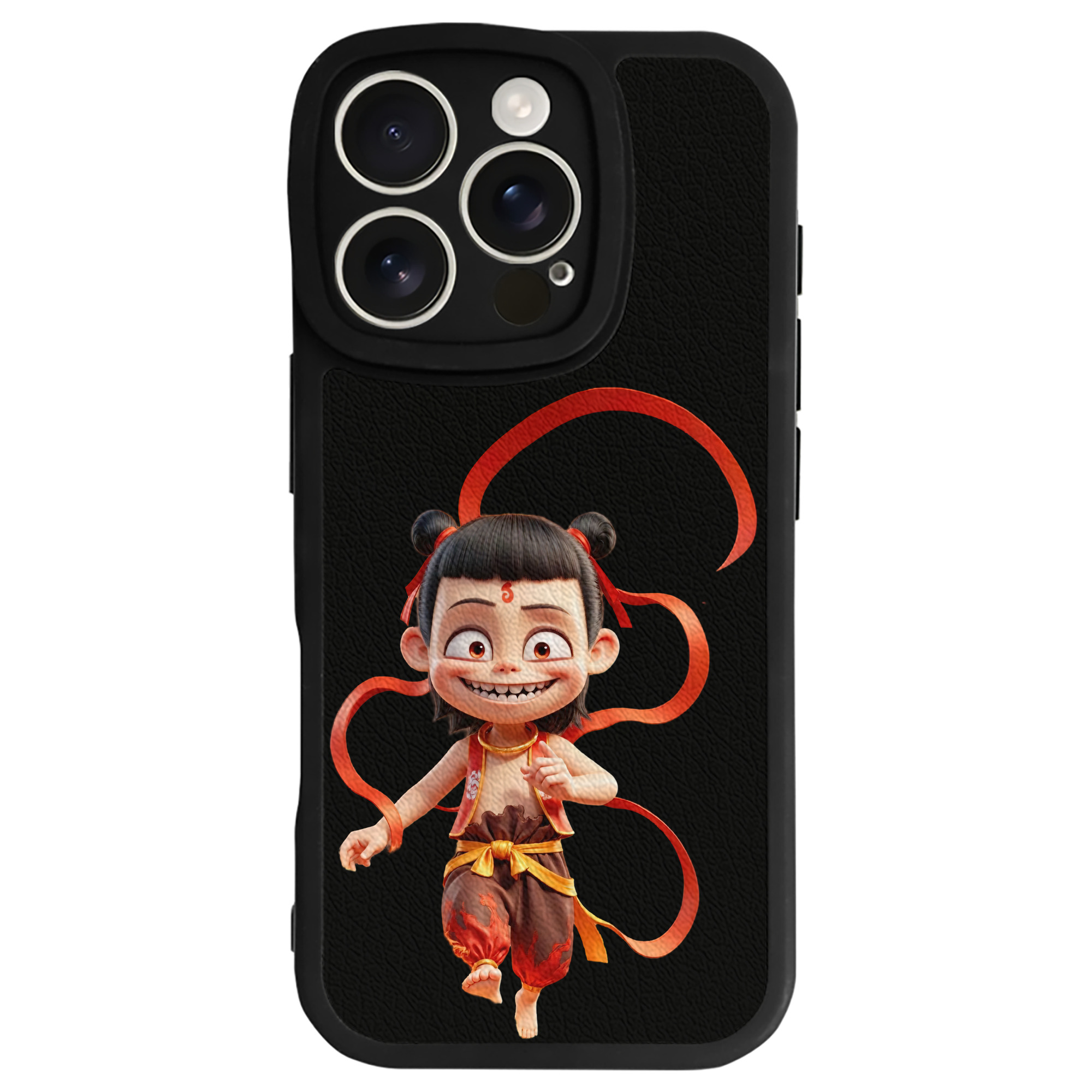 （画像用） Ne Zha 2 ナタ 魔童の大暴れ 【iPhone 16シリーズ対応】シリコンスマホケース（レザー調） 材質：シリコン